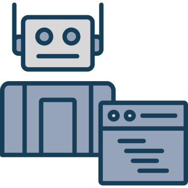 robot. Web simgesi basit tasarım