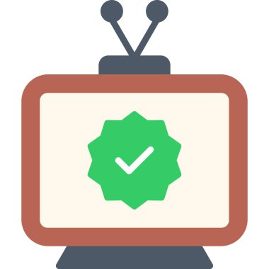 TV düz vektör simgesi