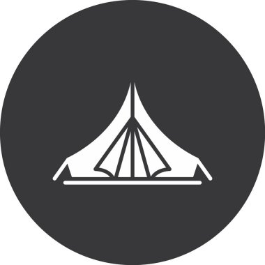 çadır simgesi vektörü., modern biçim