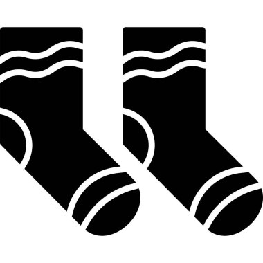 Çorap simgesi, illüstrasyon, beyaz arkaplan üzerindeki vektör