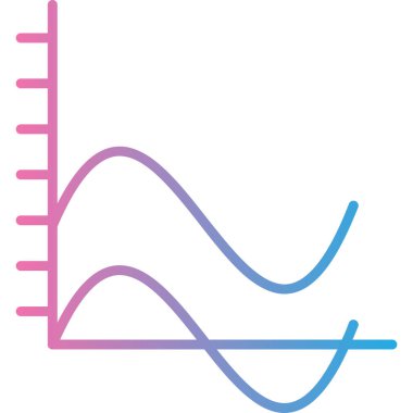 Bir ölçüm grafik simgesinin vektör illüstrasyonu