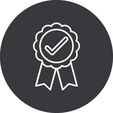 Sertifika vektör simgesi modern basit illüstrasyon