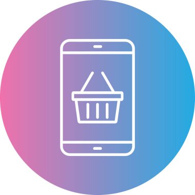 Alışveriş sepetinin vektör illüstrasyonu