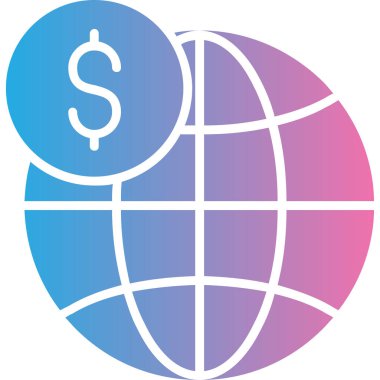 Dolar. Web simgesi basit illüstrasyon