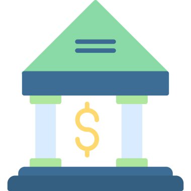 Bankacılık ve finans vektör simgesi.