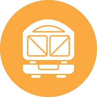 Modern tren ikonunun vektör illüstrasyonu