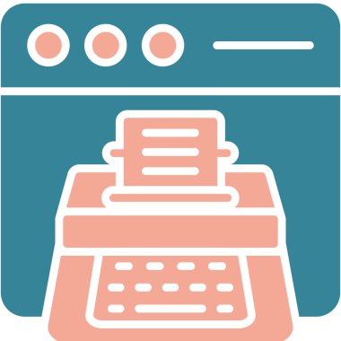 Daktilo simge vektör çizim