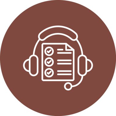 Kulaklık simgesinin vektör illüstrasyonu