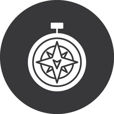 vector illustration of compass modern icon