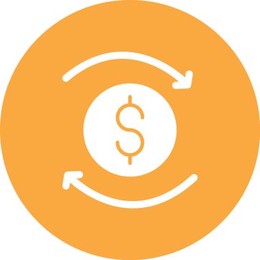 Dolar. Web simgesi basit illüstrasyon