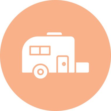 Minibüs Web simgesi basit illüstrasyon