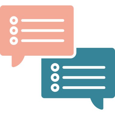 Sohbet simgesi vektör illüstrasyonu