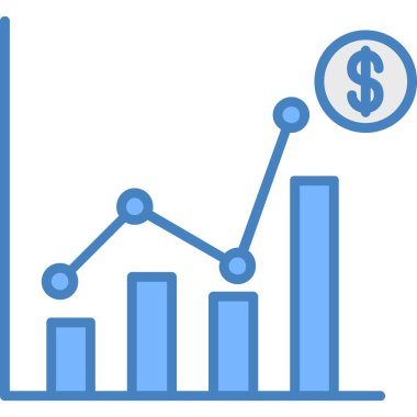İş ve finans ikonu. vektör illüstrasyonu