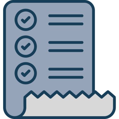 Kontrol listesi. Web simgesi basit illüstrasyon