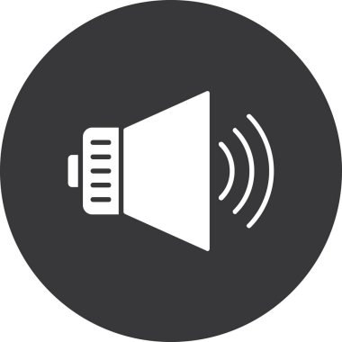 Konuşmacı. Web simgesi basit illüstrasyon