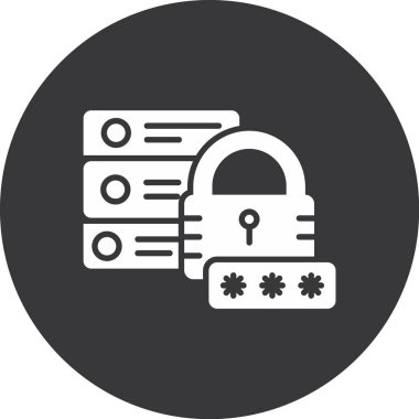 güvenli vektör çizgisi simgesi