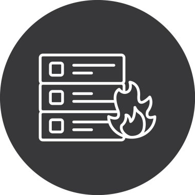 Ateş simgesinin vektör illüstrasyonu