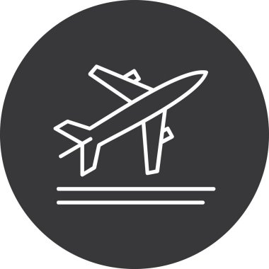 uçak simgesi, vektör illüstrasyonu