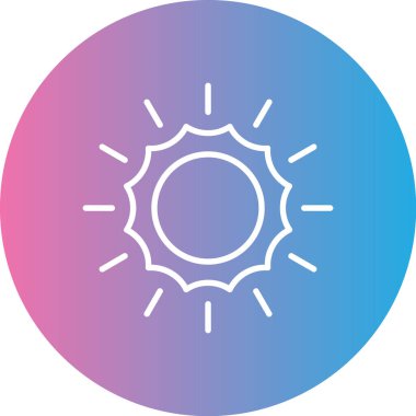 Güneş simgesinin vektör illüstrasyonu