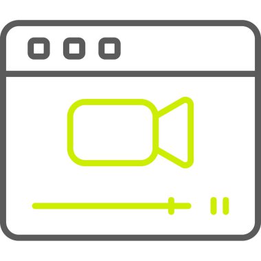 vektör simgesi, video çağrısının web tasarımı