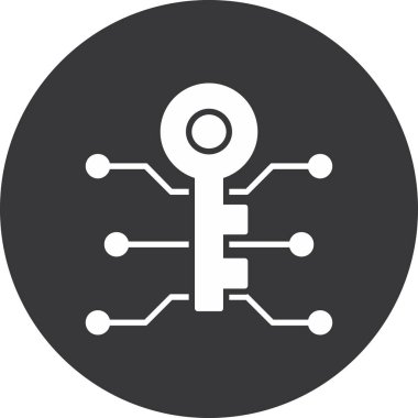 Anahtar simgesi vektör illüstrasyonu