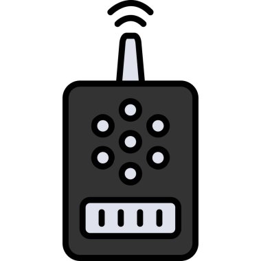 Kablosuz uzaktan kumanda simgesi. Beyaz arkaplanda izole edilmiş web tasarımı için kablosuz uzaktan kontrol vektör simgesi