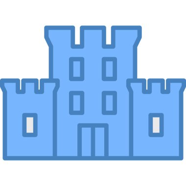 Şato. Web simgesi basit illüstrasyon