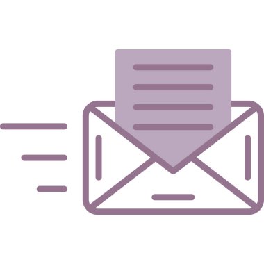 mesaj vektörü ince çizgi simgesi