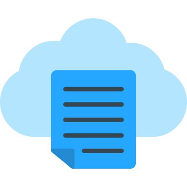 Bulut Hesaplama. Web simgesi basit illüstrasyon