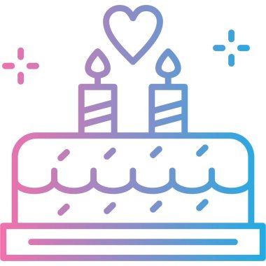 doğum günü pastası simgesi, özet tasarımı