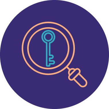 Anahtar simgesi vektör illüstrasyonu