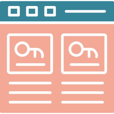 Tarayıcı penceresi internet simgesi düz biçimli