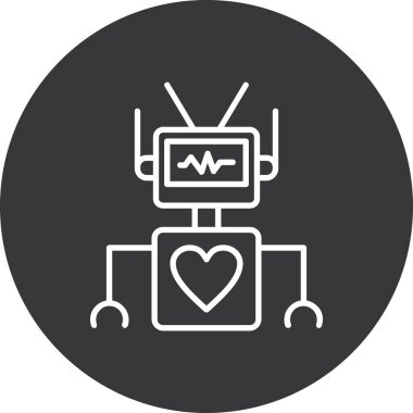 Kalp ikonu vektör illüstrasyonu