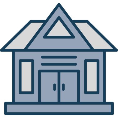 Ev. Web simgesi basit illüstrasyon