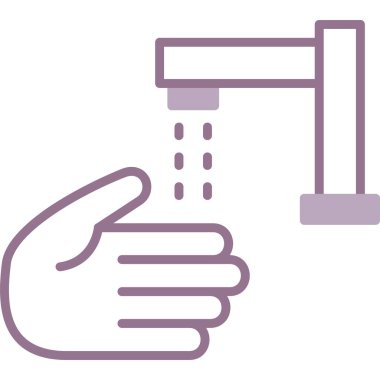 Temizleme elleri simgesi, vektör illüstrasyonu