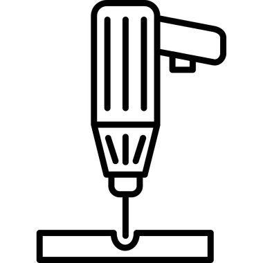 boya silindirli araç simgesi ana hatlı vektör. Boya silindiri. araç aracı