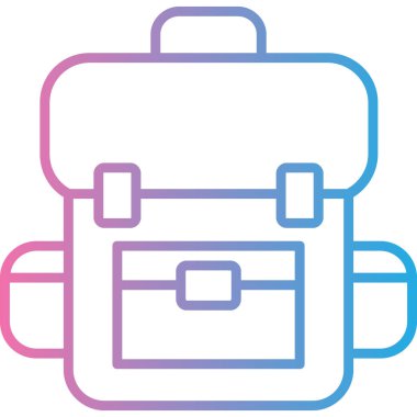 Sırt çantası. Web simgesi basit illüstrasyon