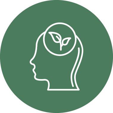 Beyin simgesi, vektör illüstrasyonu