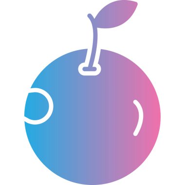 Elma. Web simgesi basit illüstrasyon