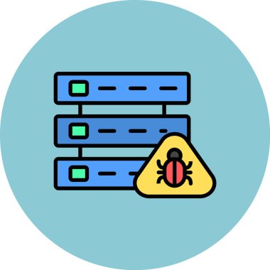 veritabanı. Web simgesi basit illüstrasyon