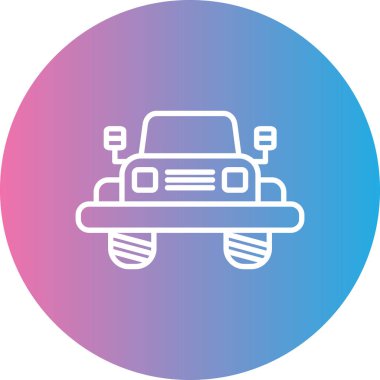 Araba simgesinin vektör illüstrasyonu