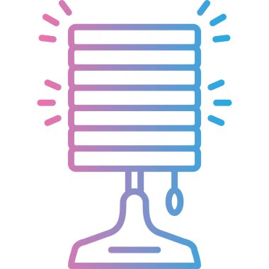 Mikrofon. Web simgesi basit illüstrasyon