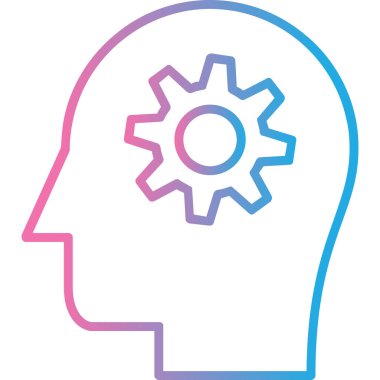 Beyin. Web simgesi basit illüstrasyon