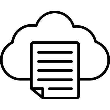 Bulut hesaplama. Web simgesi vektör illüstrasyonu