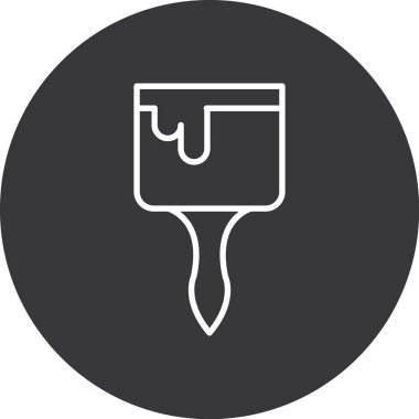 Boya fırçası. Web simgesi vektör illüstrasyonu