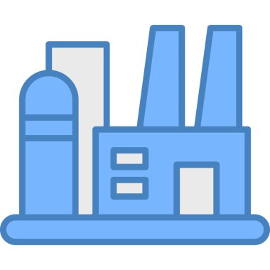 Fabrika Binası. Basit illüstrasyon