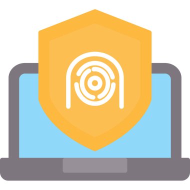 Ağ koruma düz vektör simgesi