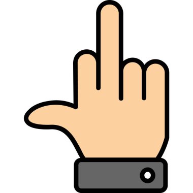 El hareketi ikonu. vektör illüstrasyonu