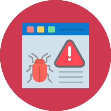 Böcek simgesi. Düz dizayn. vektör illüstrasyonu.