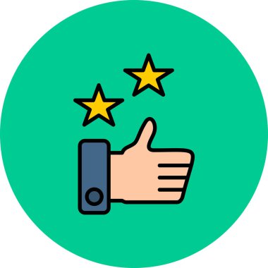 derecelendirme simgesi. özet değerlendirme vektör rengi düz izole